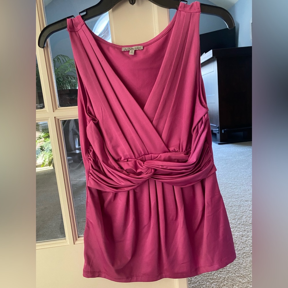 Pink Charlotte Russe v neck blouse